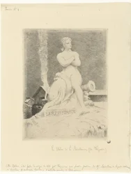 Alexandre Falguièren ja sotilaiden La Résistance (vastarinta) patsas Pariisin piirityksen aikana La Resistance Siège de Paris en 1870 (sarjan nimi)