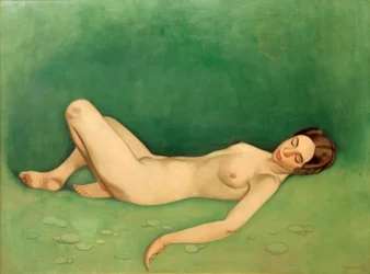 Baigneuse lepotilassa (Femme nue couchée dormant)