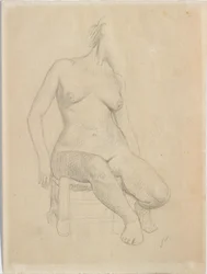 Istuva alasti