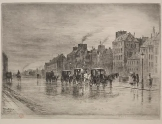 Talviaamu Quai de lHôtel -Dieussa, 1876.