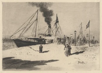 Laituri Trouville Wharfissa Trouvillessa, 1877.