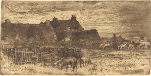 Les Bergeries, Soleil Couchant (pastoraalinen kohtaus, laskeva aurinko)