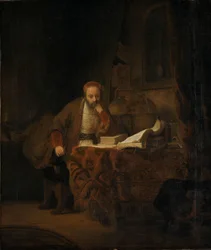 A Scholar in Study, n. 1640 (öljy kankaalle)