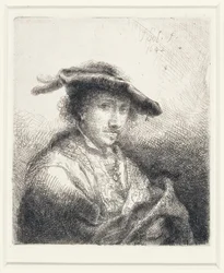 Nuori mies pukeutunut hattu, 1642