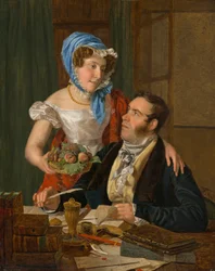 Kartografi, professori Josef Jüttner ja hänen vaimonsa, 1824.