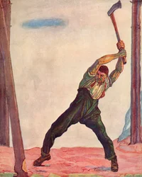 Puunhakkaaja, 1910.