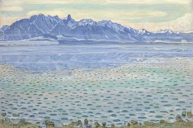 Thun-järvi Stockhorn-ketjun kanssa. 1904