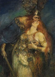 Wotanin jäähyväiset Brünnhildelle, n. 1910.