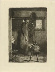 Spinster töissä Töissä (nimi esineessä)