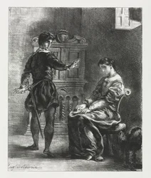 Hamlet: Hamlet ja Ophelia, 1834.