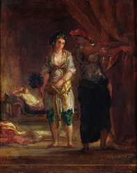 Oranin haaremin sisätilat, noin 1847