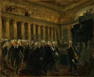 Mirabeau kohtaa Dreux-Brézén markiisin luonnoksen, 1831