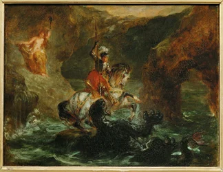 Saint Georges combattant le dragon, dit aussi Persee delivrant Andromede - Saint George fighting the dragon ...
