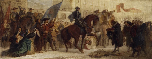 Maximilian I:n saapuminen Prahaan Valkoisen vuoren voiton jälkeen vuonna 1620