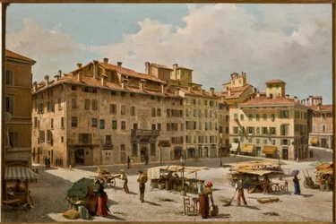 Piazza Grande Modenassa (öljy kankaalle)