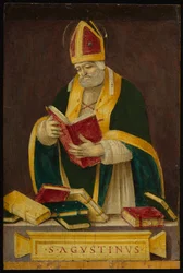 Pyhä Augustinus, noin 1490 (tempera paneelille).