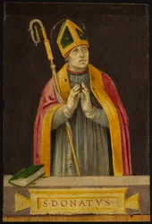 Pyhä Donatus, noin 1490 (tempera paneelille).