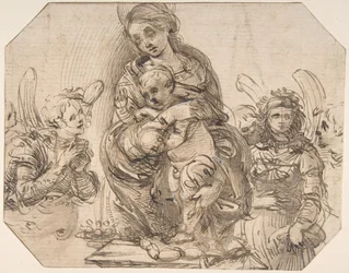 Neitsyt ja lapsi, mukana enkelit, 145758-1504.