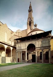 Filippo Brunelleschin (1377-1446) näkymä Pazzin kappelille