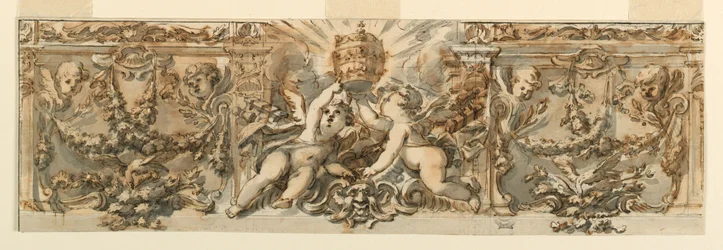 Piirustus, friisin koristelu, n. 1770.