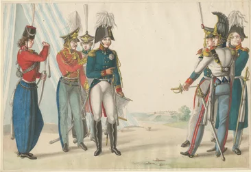 Tsaari Aleksanteri I ja venäläiset upseerit, 1815