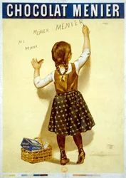 Ranskalainen "Menier"-suklaamainos, 1800-luvun loppu