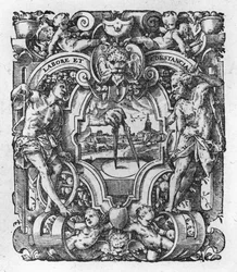 Christophe Plantinsin painomerkki, kuvitus teoksista Tacitus, 1607