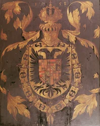 Pyhän Rooman keisarin Kaarle V:n vaakuna, 1558 (öljy paneelissa