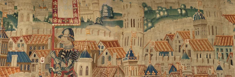 Seurakunnan kuvakudosmuseo (Pastrana Tapestries -seurakuntamuseo). Flanderin kuvakudos. Tangerin valloitus (Tangerin valloitus, De inname van Tanger). Sarja Portugalin kuninkaan Alfonso I:n valloitukset. Tournai. Villa ja silkki