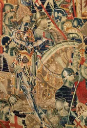 Seurakunnan kuvakudosmuseo (Pastrana Tapestries -seurakuntamuseo). Flanderin kuvakudos. Asilan piiritys (Asilahin piiritys, De omsingeling van Arzila). Sarja Portugalin kuninkaan Alfonso I:n valloitukset. Tournai.