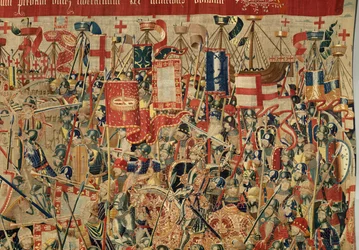 Seurakunnan kuvakudosmuseo (Pastrana Tapestriesin seurakuntamuseo). Flanderin kuvakudos. Ota Asilah (Take of Asilah, Assault on Asilah, De inname van Arzila). Sarja Portugalin kuninkaan Alfonso I:n valloitukset. Tournai.
