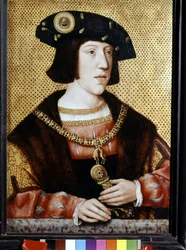 Kaarle V:n (1500 - 1558), Saksan keisarin muotokuva. 1500-luvun flaamilainen koulu (öljy kankaalle)