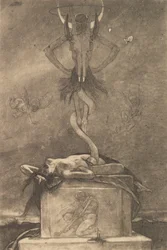 Uhri, sarjasta "Saatanalliset", n. 1882