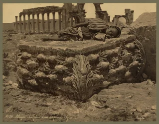 Näkymä Grand Colonnadelle, Palmyra, n. 1875 (albumiprintti)