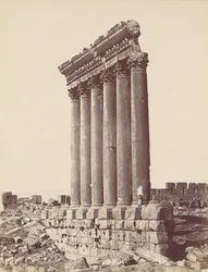 Auringon temppeli Baalbecissä, n. 1870.