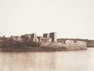 Fileh Philæn saari, yleinen näkymä Luoteesta pisteestä A, 1851-52.