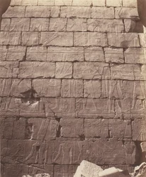 Karnak Thebes, Palace - Hypostyle Hall - Decoration of the Int..., 1851-52, painettu 1853-54.