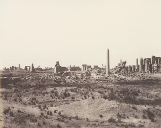 Karnak Thebes, yleinen näkymä raunioista koillisesta otettuna, V, 1851-52, painettu 1853-54.