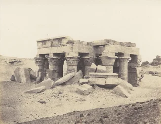 Kom-Ombou Ombos, yleinen näkymä raunioista, 1851-52, painettu 1853-54.