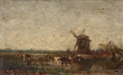Hollanti, mylly, n. 1853 (öljy paperille kankaalle)