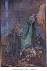 Niin kuin pirstoutunut pylväs makasi kuningas (Morte D