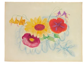 Juhannuskimppu, n. 1920 (sekatekniikka paperille)