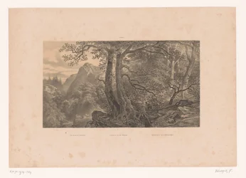 Kaksi metsästäjää metsässä Pyreneillä Metsästys Pyreneillä / Metsästys Pyreneillä / Cazadores de los Pirinéos (España) (otsikko esineessä) Figuurit maisemassa (sarjan nimi)