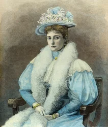 Muotokuva keisarinna Aleksandra Feodorovnasta vuonna 1896 (kaiverrus)