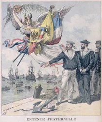 Ranskalais-venäläinen entente, kuvitus "Le Petit Journalista", 30. syyskuuta 1893