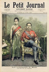 Siamin kuningas ja kuningatar, kuvitus julkaisusta "Le Petit Journal", 10. kesäkuuta 1893