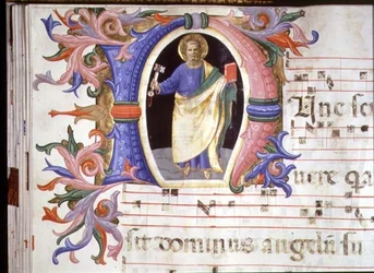 Ms 558 f.60v Historioitu alkukirjain 
