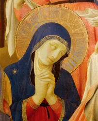 Laskeuma Pyhän Kolminaisuuden ristiltä tai alttaritaululta, noin 1432, Giovanni da Fiesole, joka tunnetaan nimellä Fra Angelico (1400-noin 1455), tempera puulla