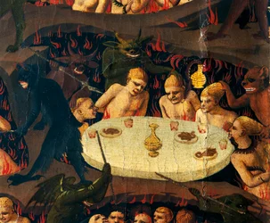 Viimeinen tuomio, Giovanni da Fiesole, joka tunnetaan nimellä Fra Angelico (noin 1400-1455), tempera puulla