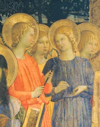 San Marcon alttaritaulu, Giovanni da Fiesole tunnetaan nimellä Fra Angelico (1400-n. 1455), tempera puulla, 220x227 cm, Yksityiskohta, n. 1440